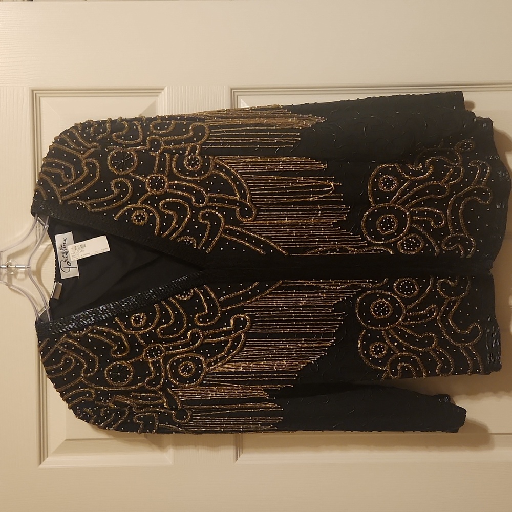 NWT ParisLine silk sequin cardigan from Las Vegas, vintage